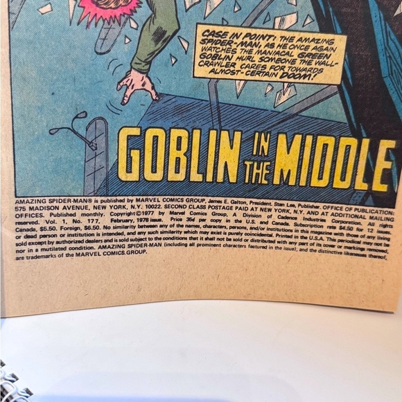 🕷️ Rare Vintage 1970’s Marvel The Amazing Spider-Man Green Goblin Comic #177 - Picture 10 of 16